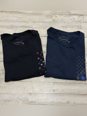 Lot Of 2 Grunt Style Men’s XL Shirts Short Sleeve USA Patriotic Flag Work